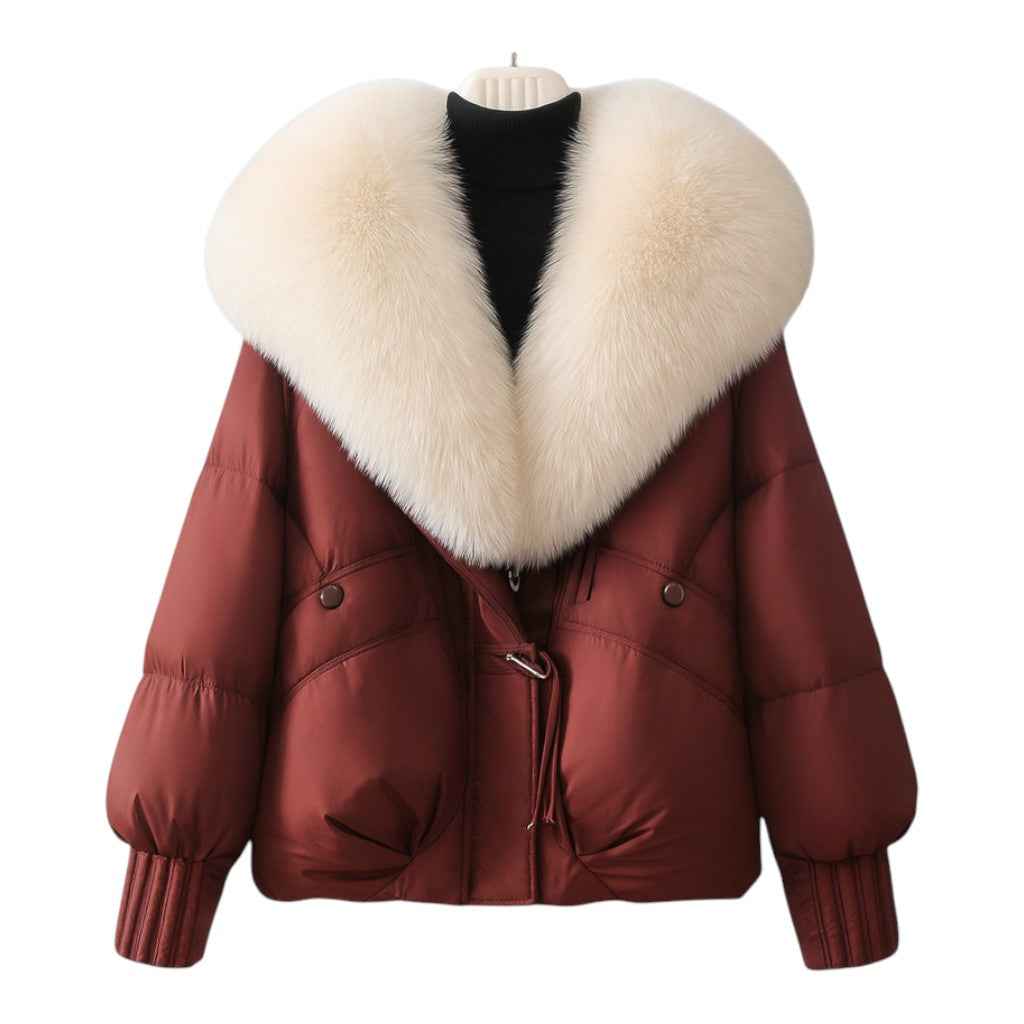 Women's Avalanche Puffer Jacket - Stylish Winter Outerwear Red