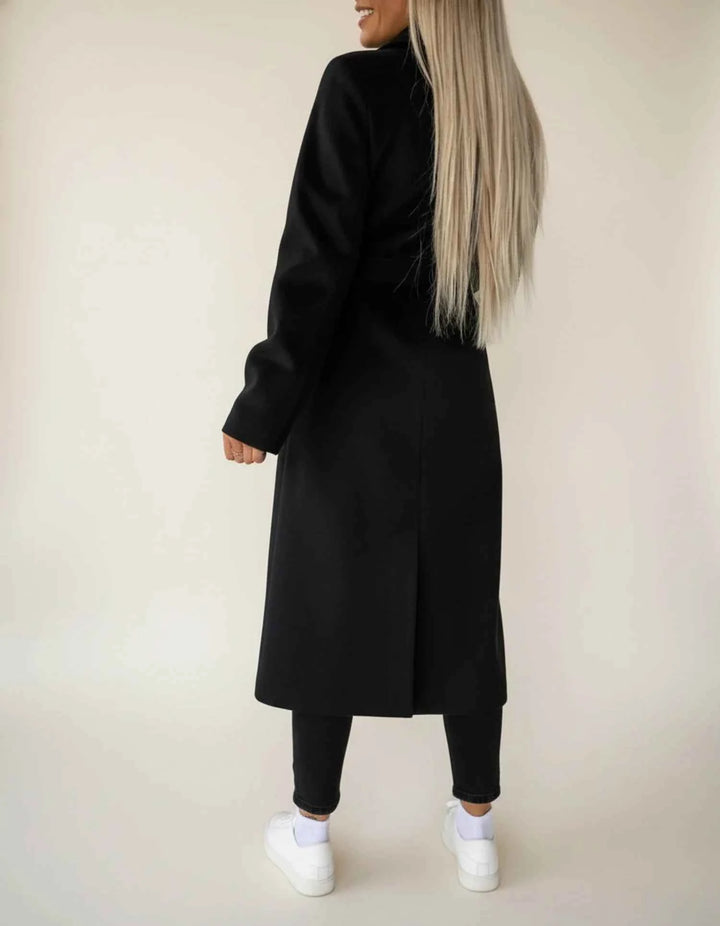 Women's Belted Midi Winter Overcoat