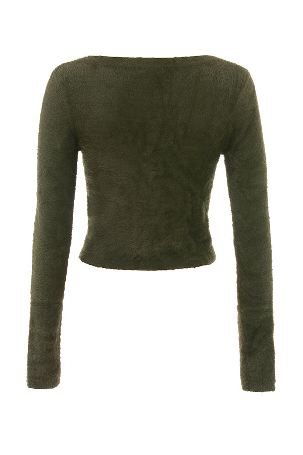 Women's Bodycon Midi Dress with Cropped Cardigan - Soft Knit Fabric