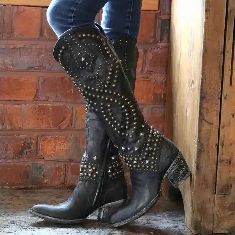 Women's Bold & Chic Long Heel Boots Black