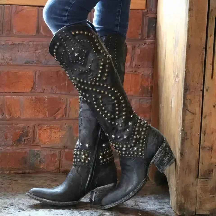 Women's Bold & Chic Long Heel Boots Black