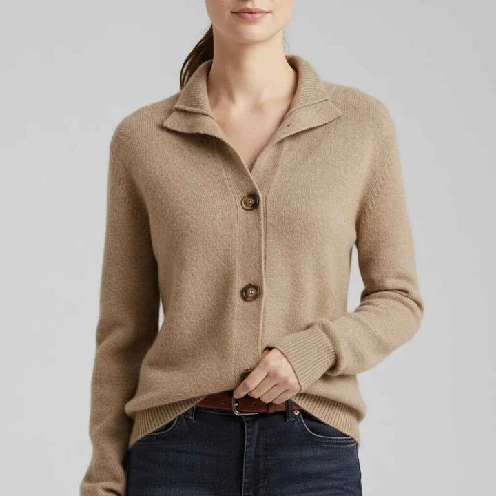Women's Button-Down Sweater Brown