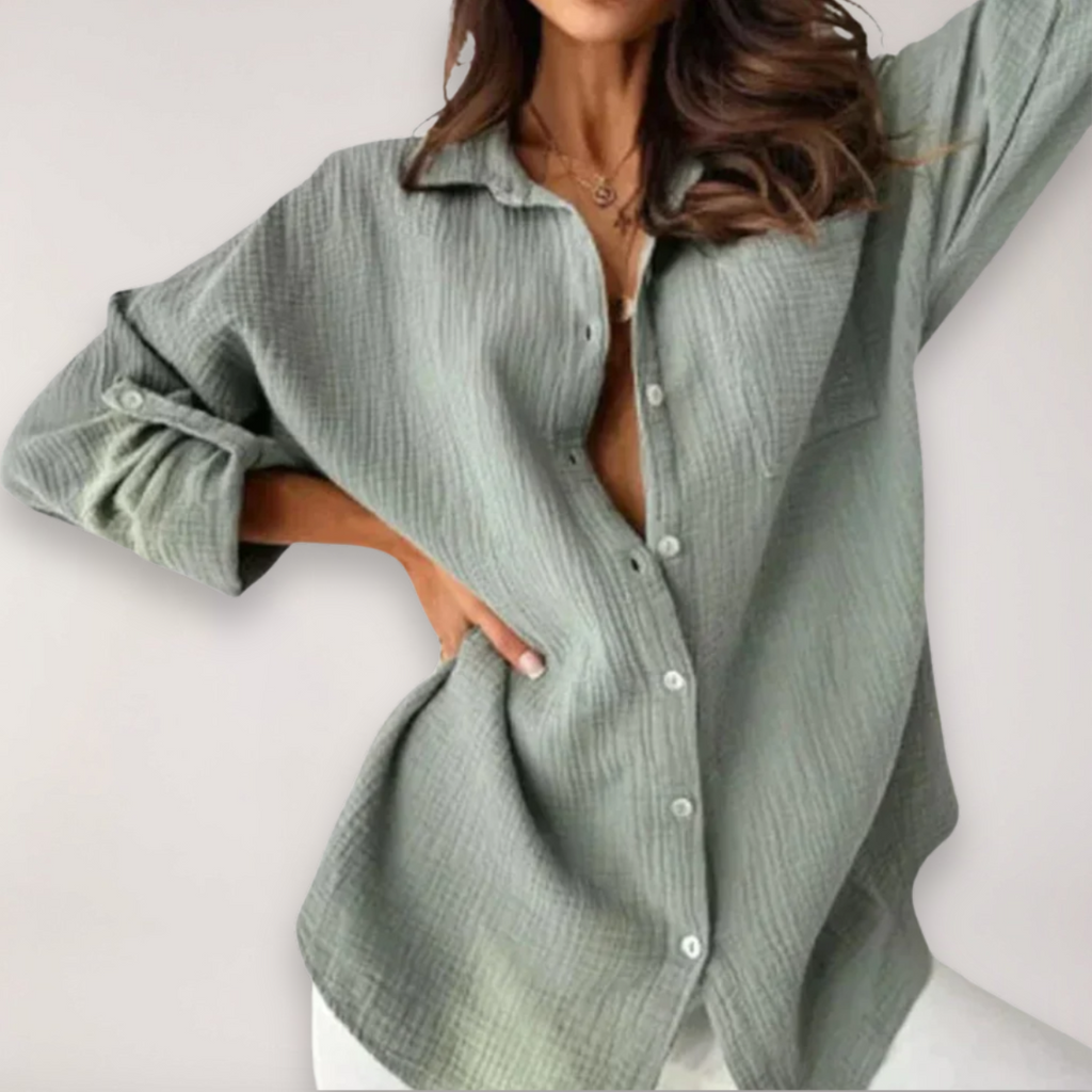 Women's Roll-Up Button Front Shirt