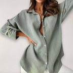 Women's Roll-Up Button Front Shirt
