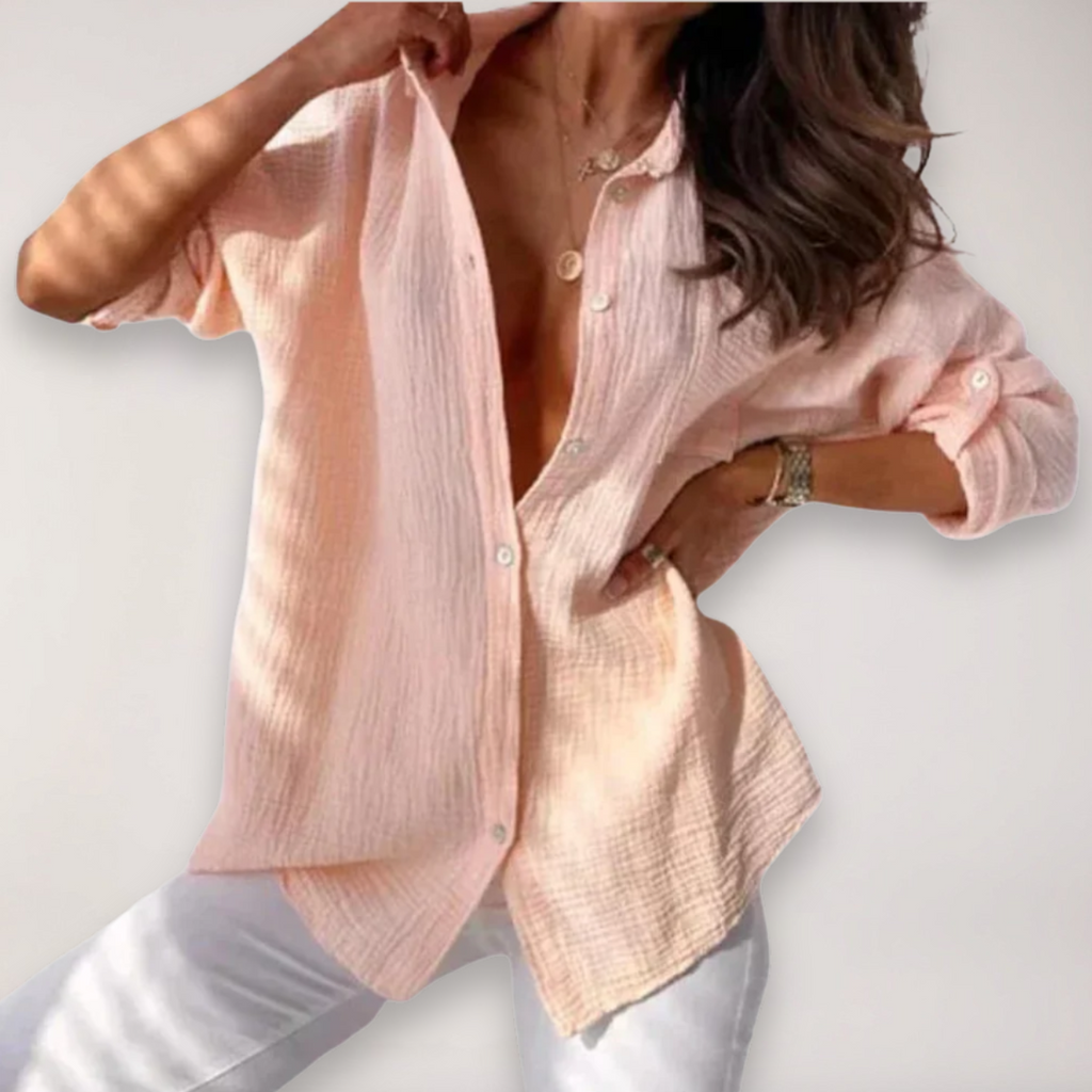Women's Roll-Up Button Front Shirt