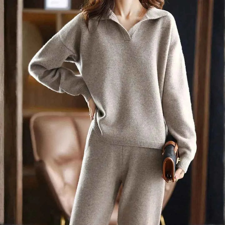 Women's Cashmere-Blend Sweater and Pants Set