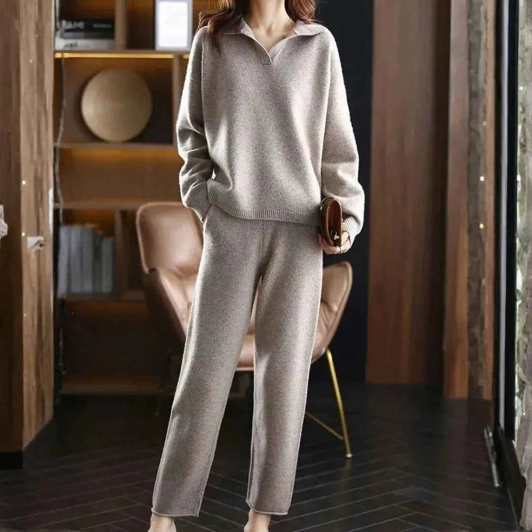 Women's Cashmere-Blend Sweater and Pants Set