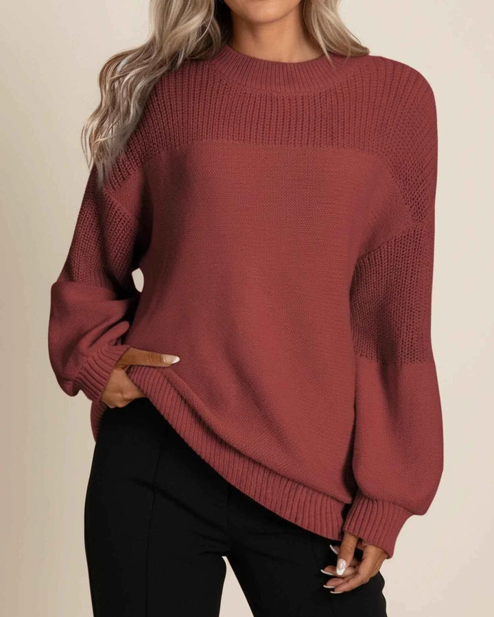 Women's Casual Winter Knit Sweater Red
