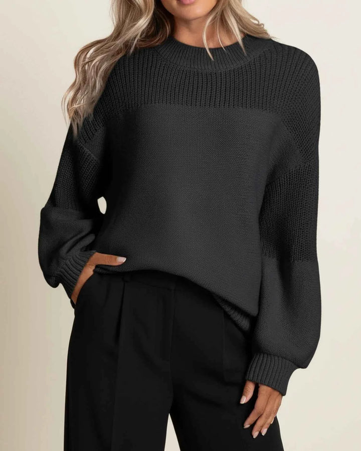 Women's Casual Winter Knit Sweater Black