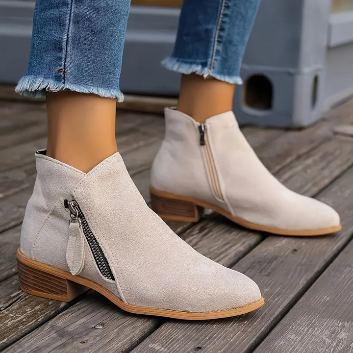 Women's Stylish Side-Zip Ankle Boots
