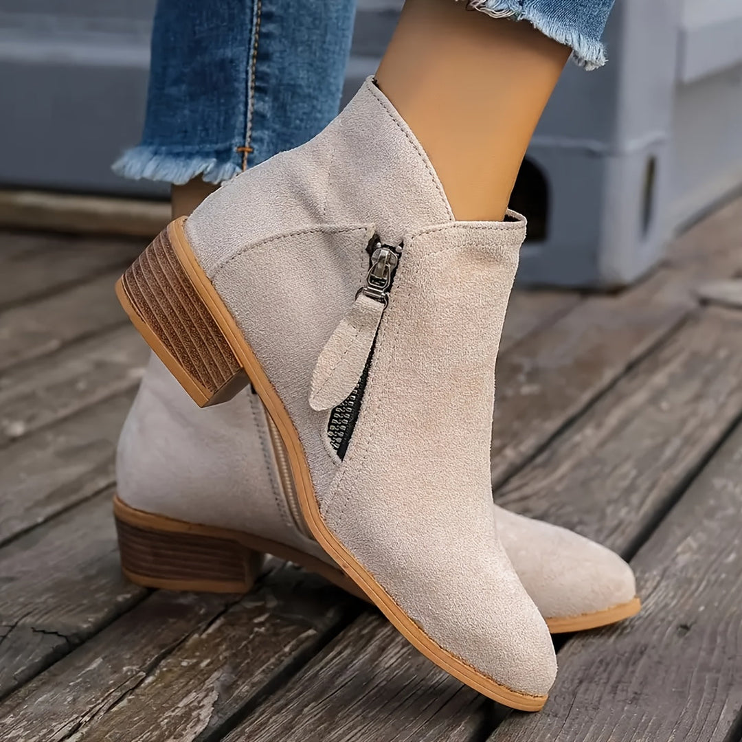 Women's Stylish Side-Zip Ankle Boots