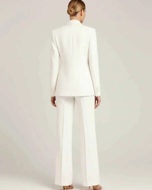 Women's Chic Tailored Long Blazer Suit Set