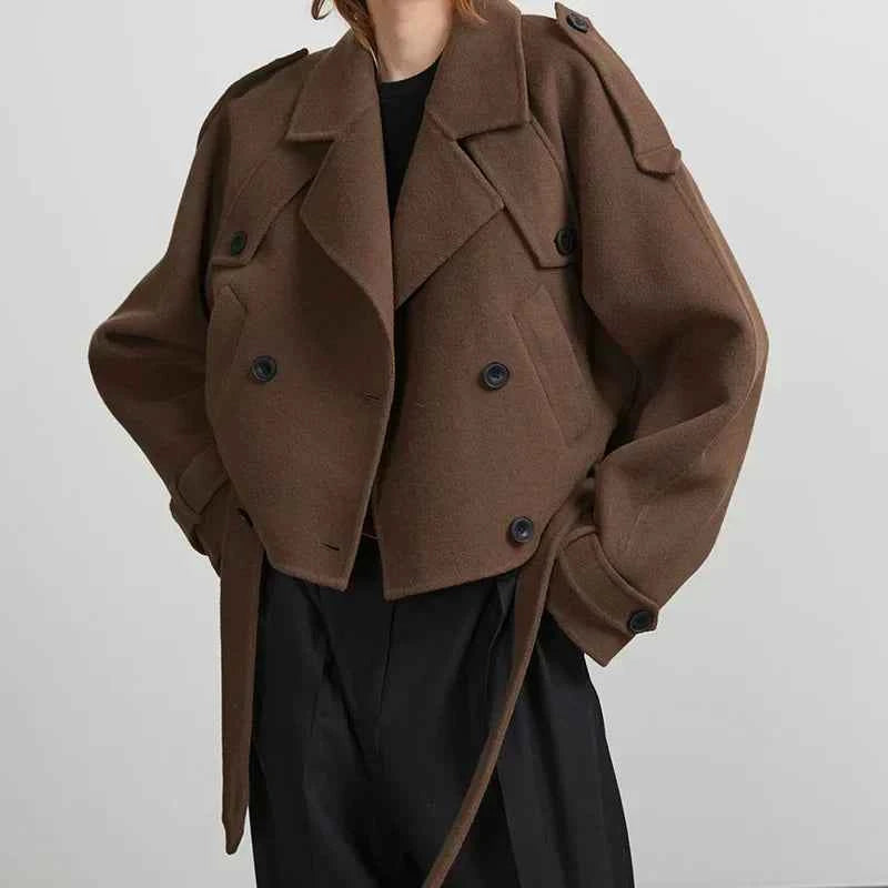 Women's Chic Wool Trench Coat