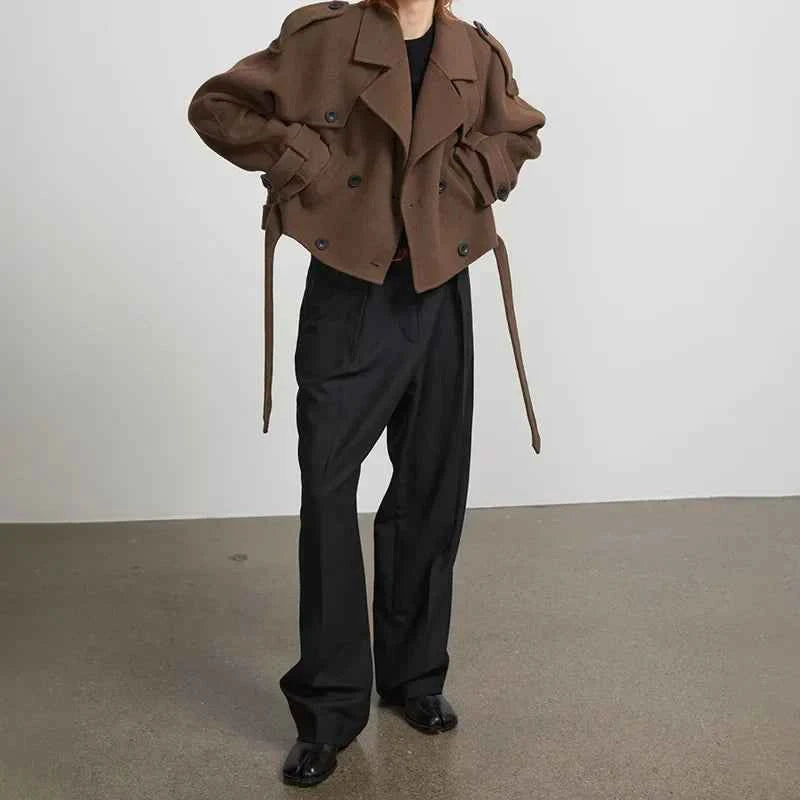 Women's Chic Wool Trench Coat