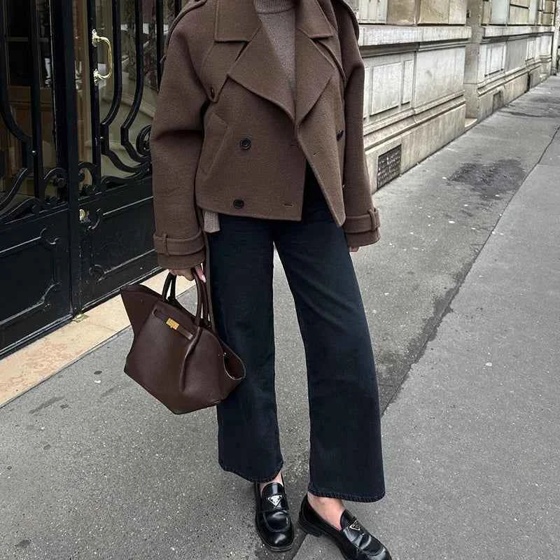 Women's Chic Wool Trench Coat