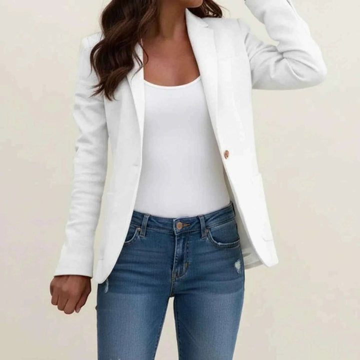 Women's Classic-Fit Blazer Jacket White