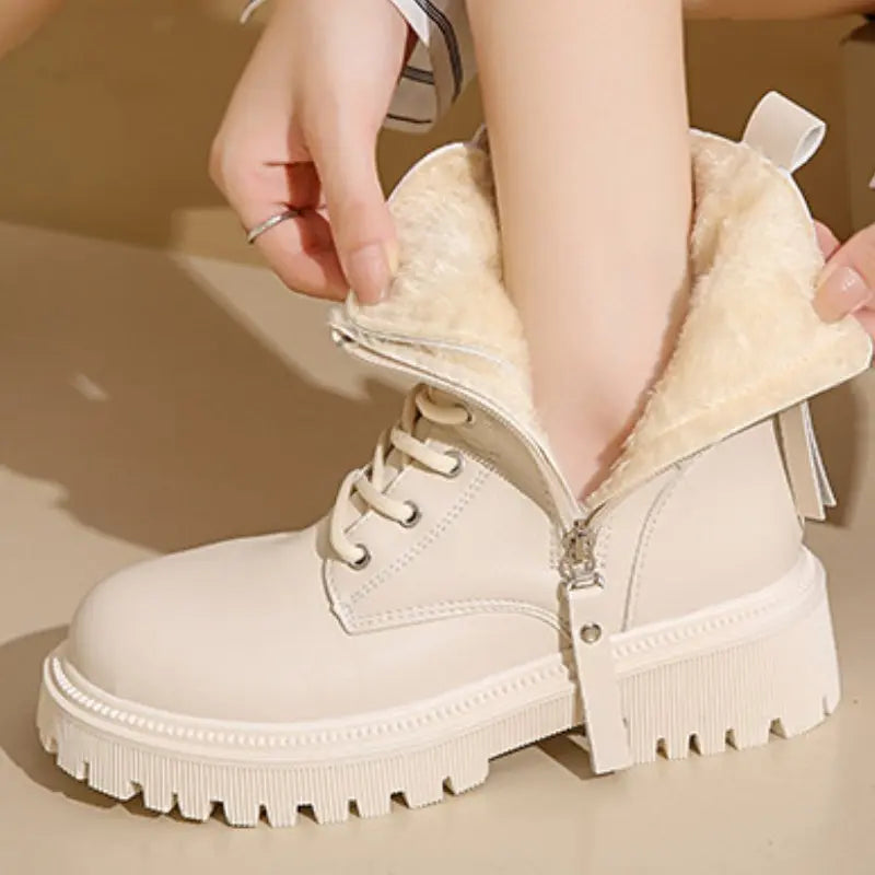 Women's Classic Ankle Boots – Stylish & Versatile Footwear Beige