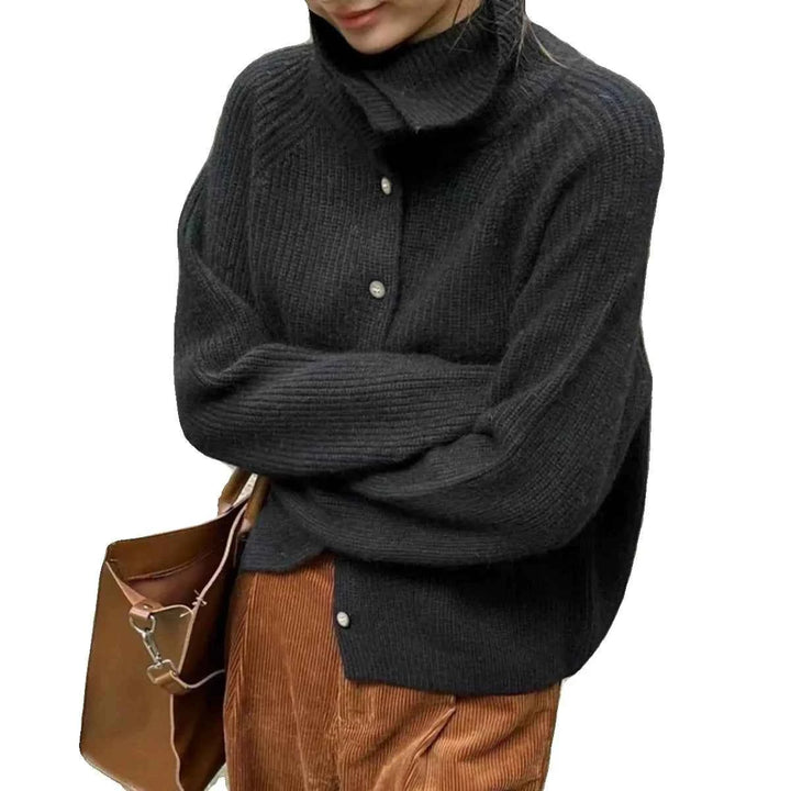 Womens Classic Turtleneck Sweater Black