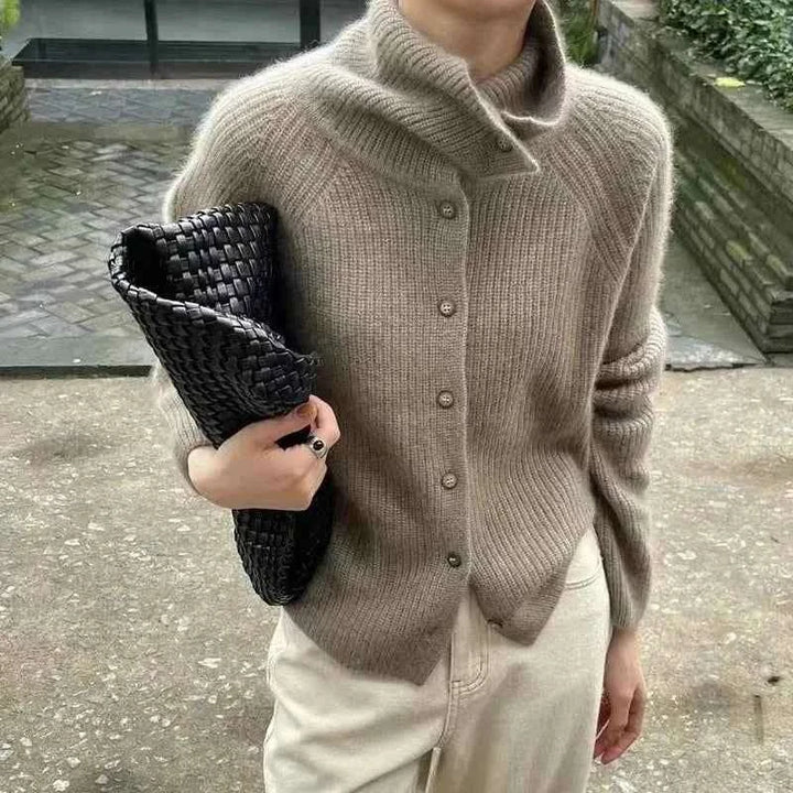 Womens Classic Turtleneck Sweater Camel