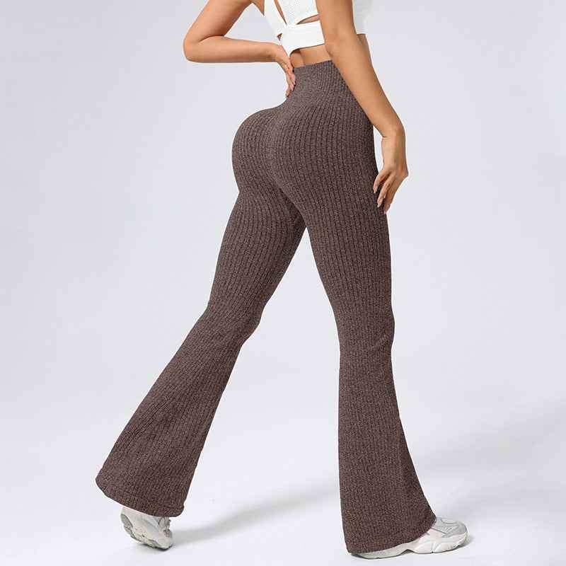 Women's Cloud Ribbed Pants - Comfortable and Stylish Brown