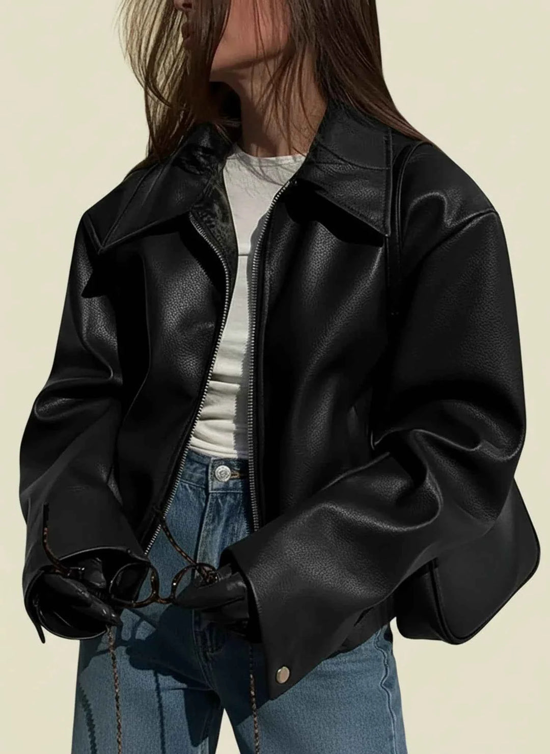 Women's Collared Cropped Jacket