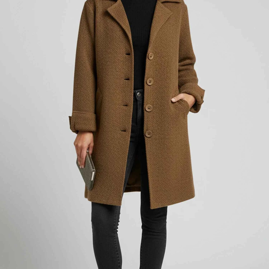 Women's Collared Jacket Brown