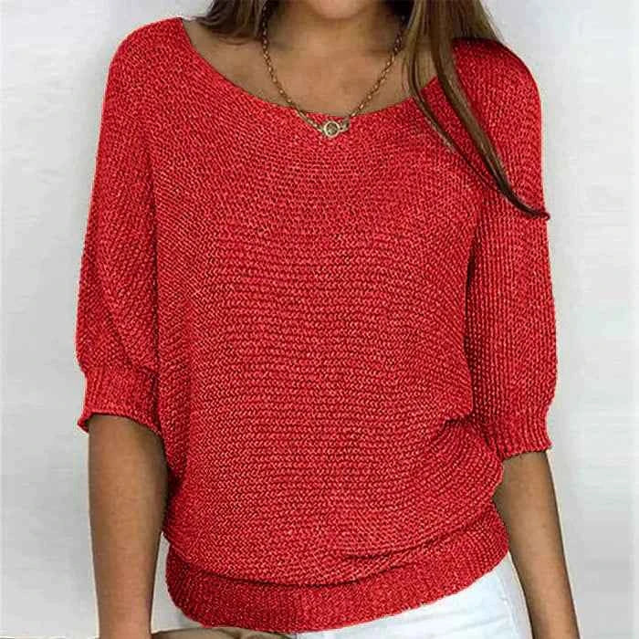 Women's Comfortable Elegant Sweater Red