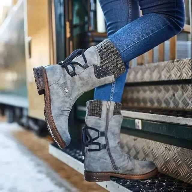 Women's Comfortable & Warm Ankle Boots Grey