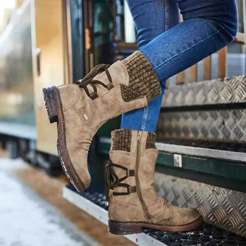 Women's Comfortable & Warm Ankle Boots Brown