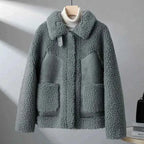 Women's Polyester Oversized Button-front Jacket Winter Essential Gray