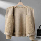 Women's Polyester Oversized Button-front Jacket Winter Essential