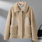Women's Polyester Oversized Button-front Jacket Winter Essential Camel
