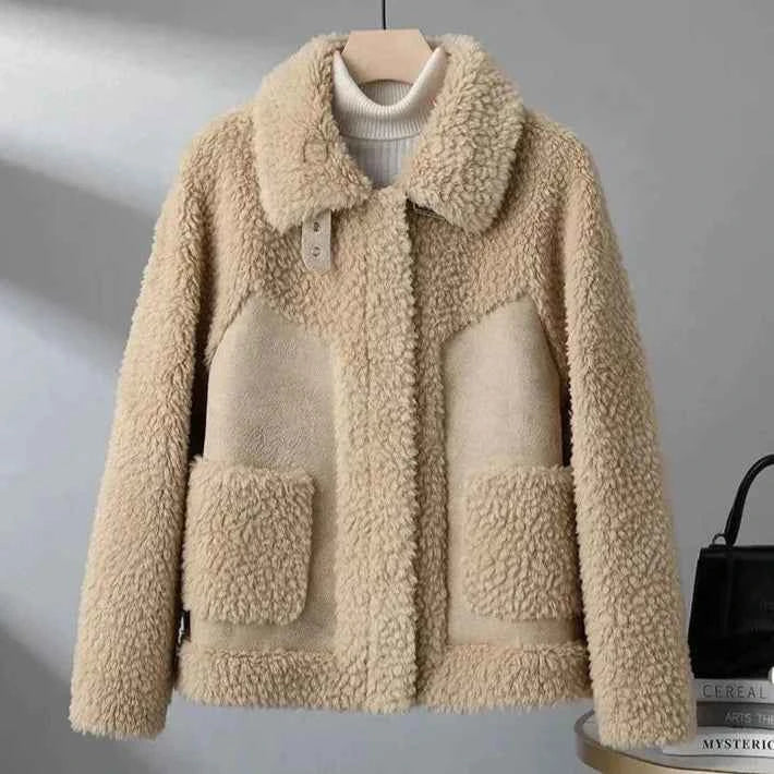 Women's Cozy Fleece Jacket Camel