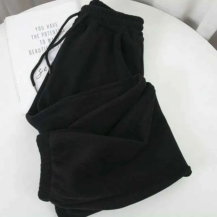Women's Cozy Fleece Lounge Pants Black ($37.99)