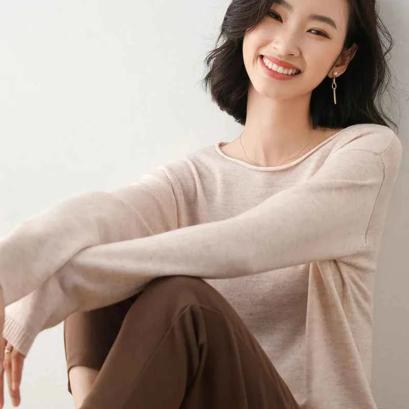 Women's Cozy Knit Sweater Beige
