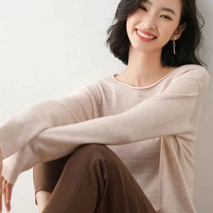 Women's Cozy Knit Sweater Beige