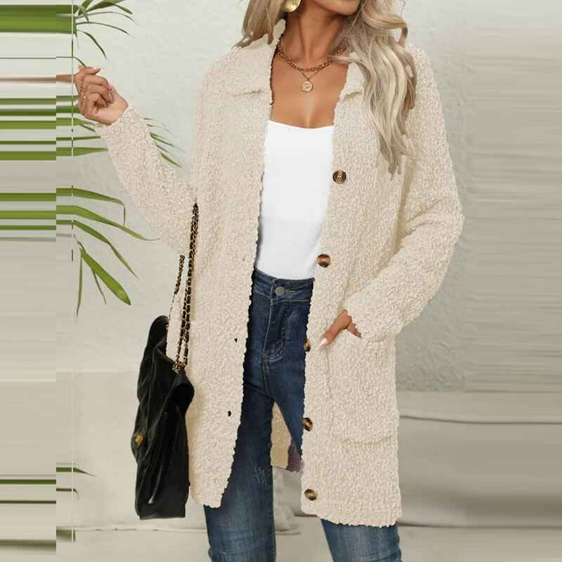Women's Cozy Long Teddy Vest for Ultimate Comfort Apricot