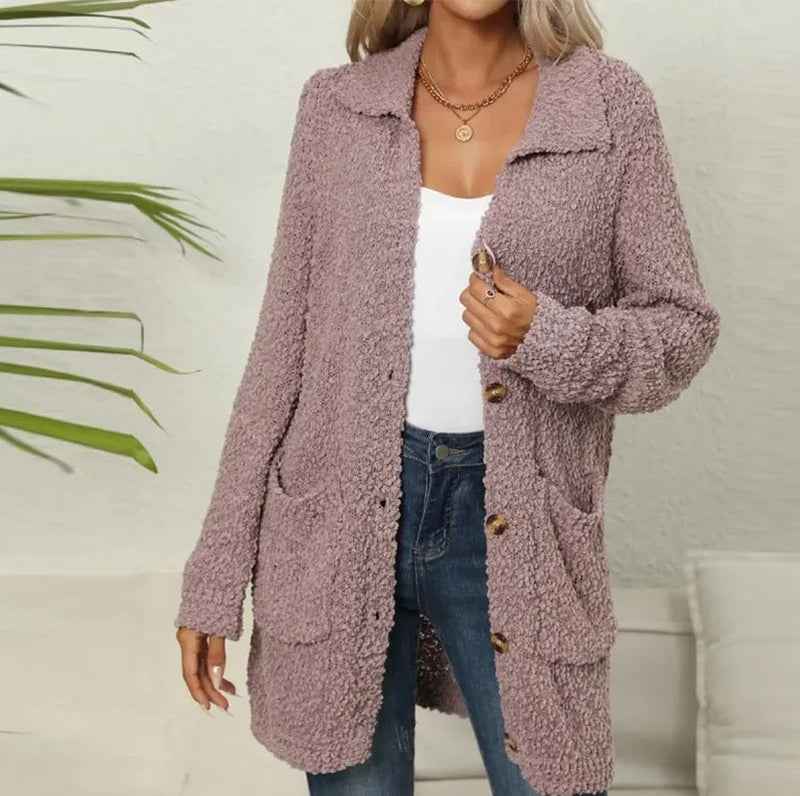 Women's Cozy Long Teddy Vest for Ultimate Comfort Purple