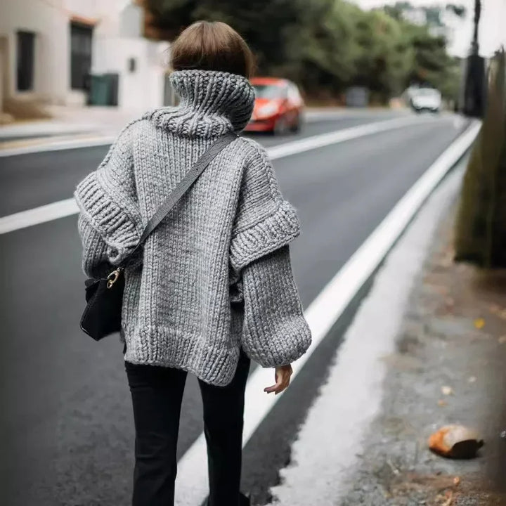 Women's Cozy Oversized Knitted Sweater