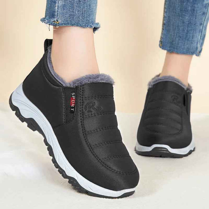 Women's Cozy Slip-On Quilted Waterproof Winter Boots