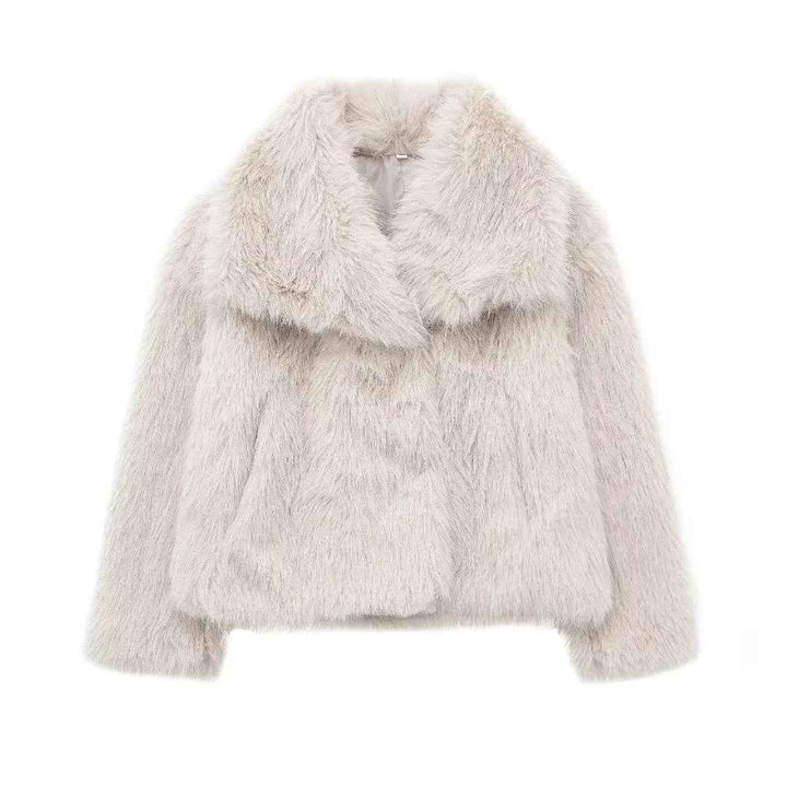 Women's Cozy Snowfall Faux Fur Jacket Beige