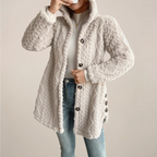 Women's Spring Hooded Textured Cardigan