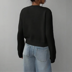 Women's Spring Cropped Button Cardigan