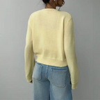 Women's Spring Cropped Button Cardigan