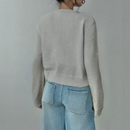 Women's Spring Cropped Button Cardigan