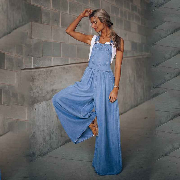 Women's Denim Jumpsuit Blue