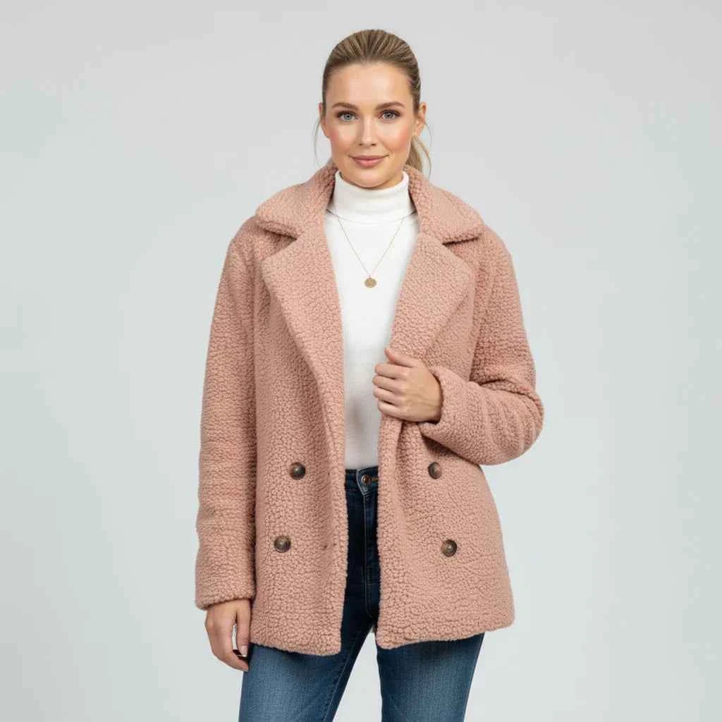 Women's Double-Breasted Jacket Pink