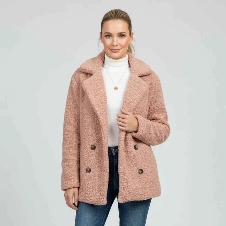 Women's Double-Breasted Jacket Pink