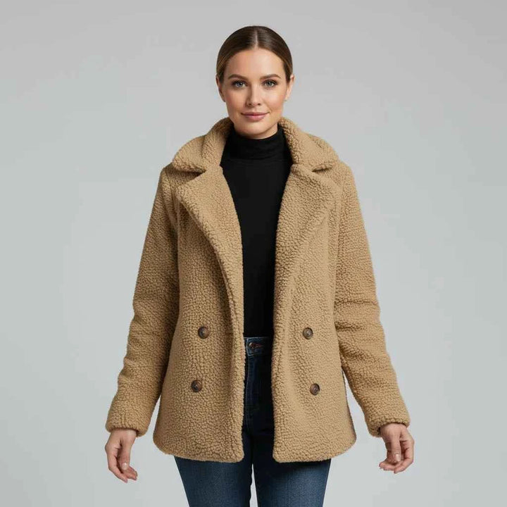Women's Double-Breasted Jacket Khaki