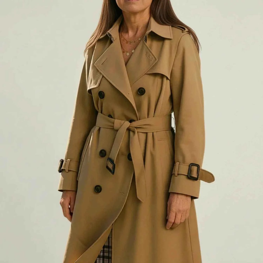 Women's Double-Breasted Trench Coat Khaki